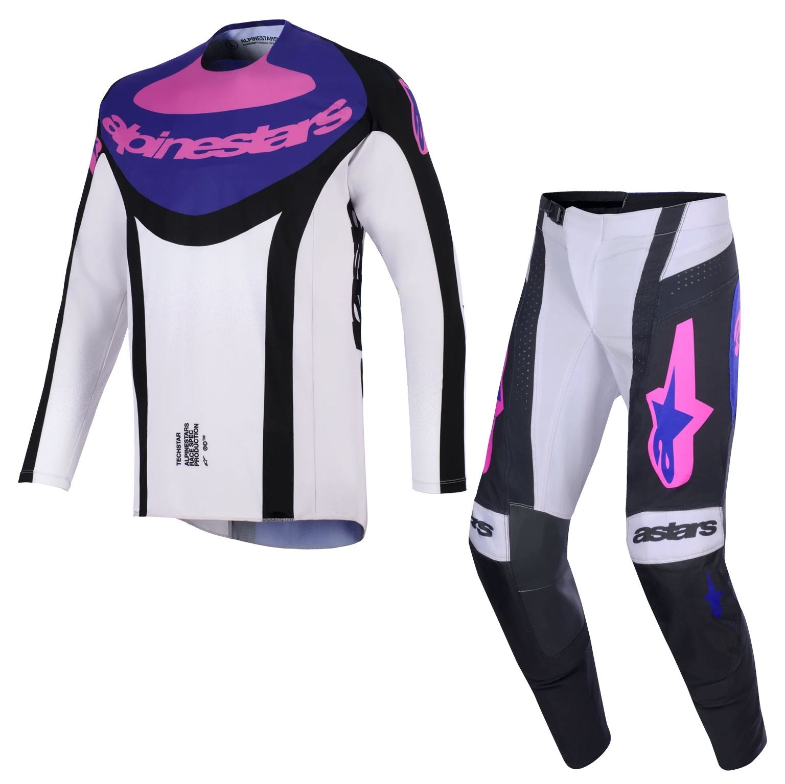 Alpinestars 2026 Techstar Knif Motocross Combo Kit Black Light Grey Purple